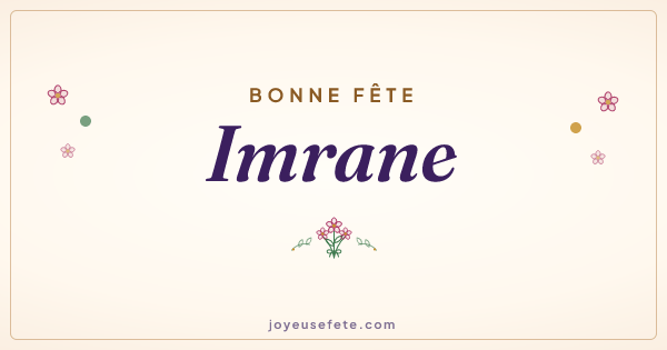 Image « Bonne fête Imrane » au format large