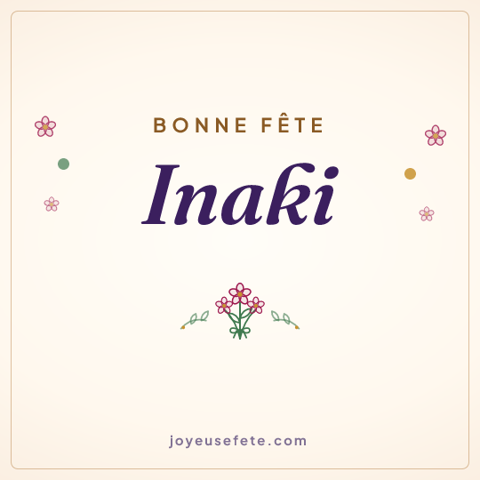 Image carrée « Bonne fête Inaki » pour WhatsApp