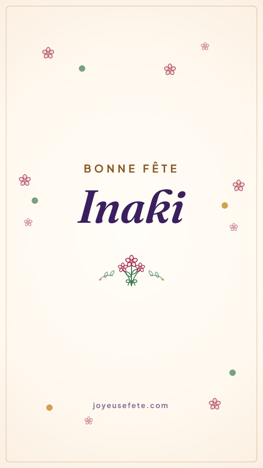 Image « Bonne fête Inaki » au format story