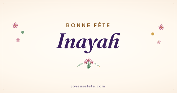 Image « Bonne fête Inayah » au format large