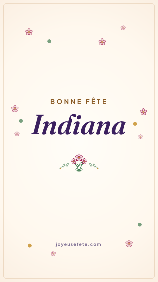 Image « Bonne fête Indiana » au format story