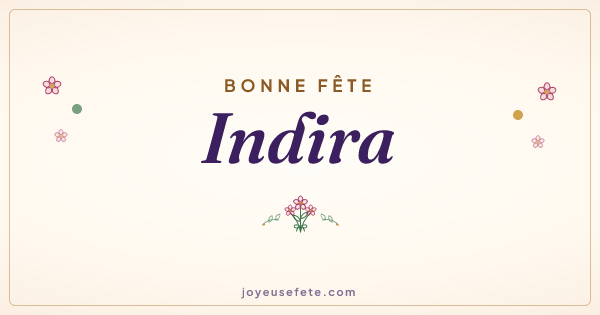 Image « Bonne fête Indira » au format large