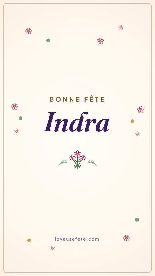 Image « Bonne fête Indra » au format story