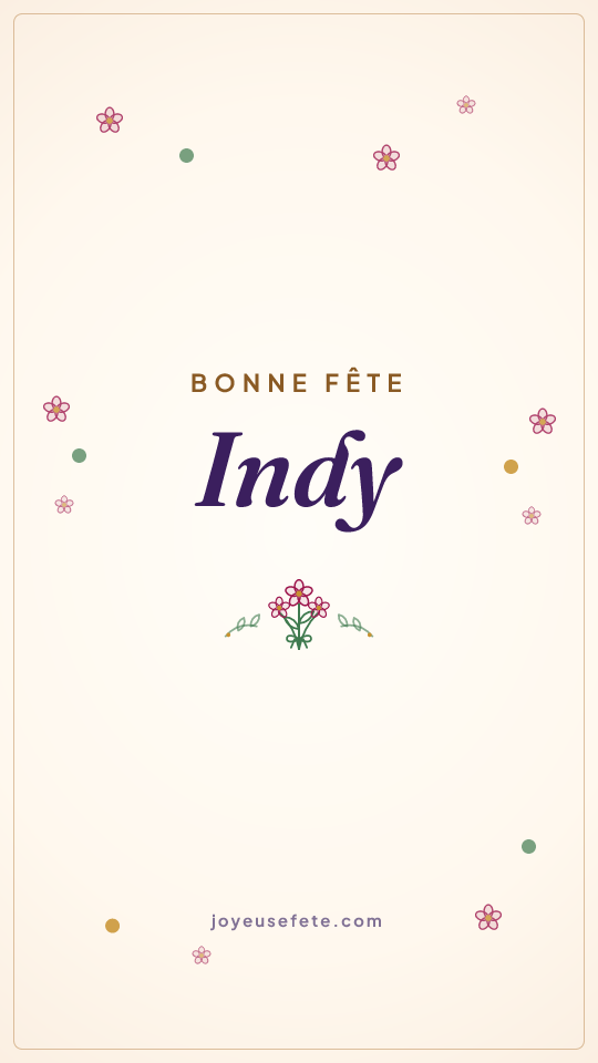 Image « Bonne fête Indy » au format story