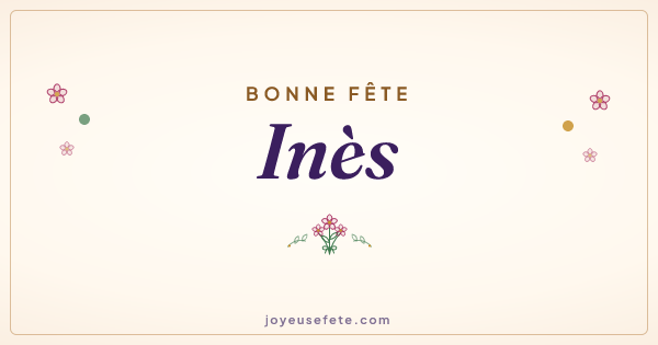 Image « Bonne fête Inès » au format large