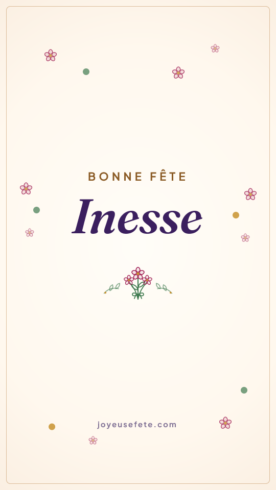 Image « Bonne fête Inesse » au format story