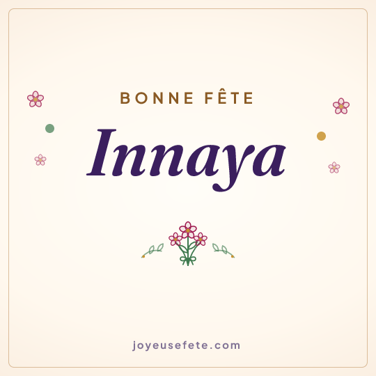 Image carrée « Bonne fête Innaya » pour WhatsApp