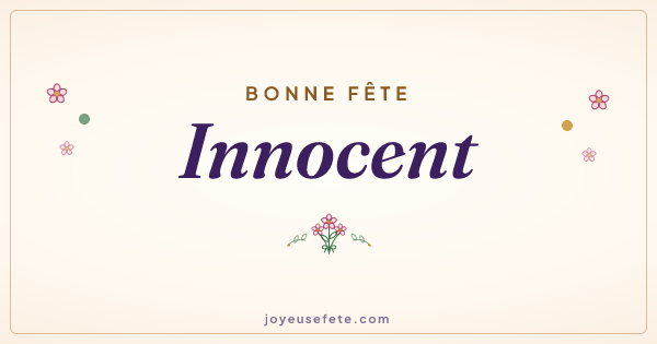 Image « Bonne fête Innocent » au format large