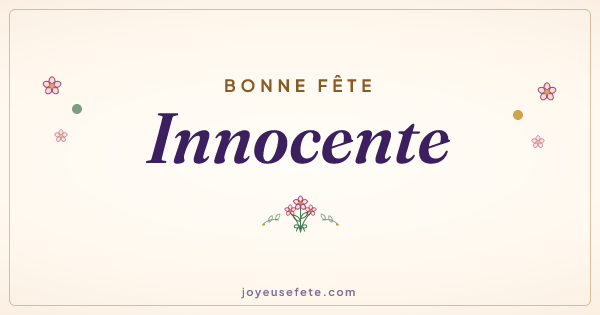 Image « Bonne fête Innocente » au format large