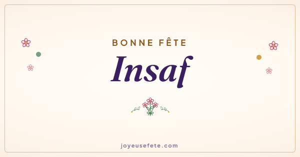 Image « Bonne fête Insaf » au format large