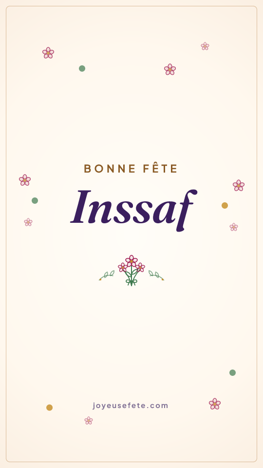 Image « Bonne fête Inssaf » au format story