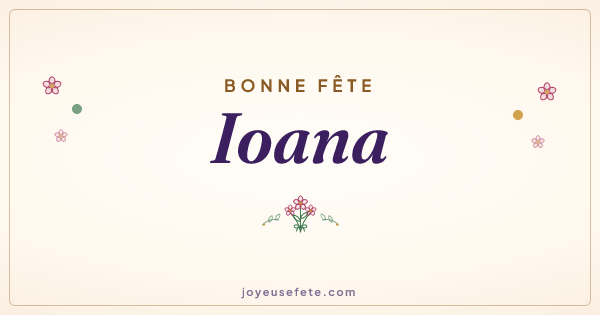 Image « Bonne fête Ioana » au format large