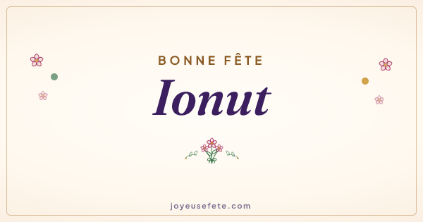 Image « Bonne fête Ionut » au format large