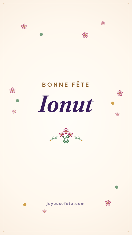 Image « Bonne fête Ionut » au format story
