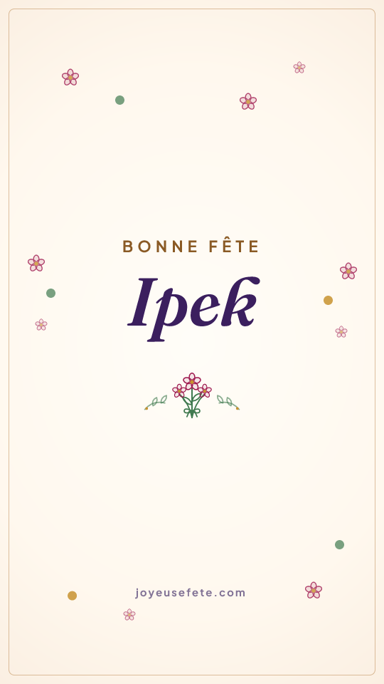 Image « Bonne fête Ipek » au format story