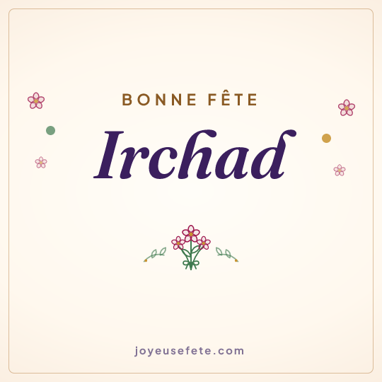 Image carrée « Bonne fête Irchad » pour WhatsApp