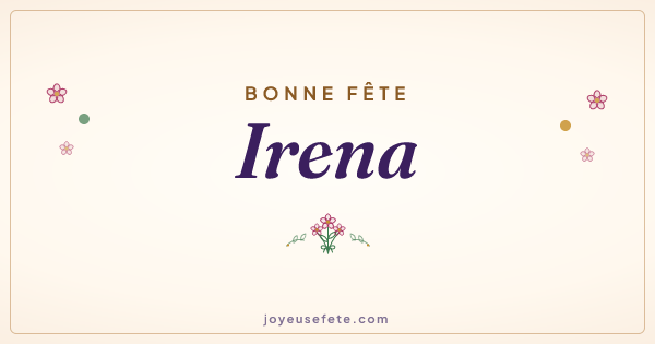 Image « Bonne fête Irena » au format large