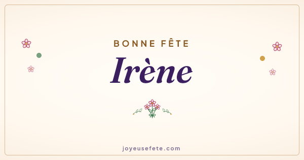 Image « Bonne fête Irène » au format large