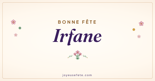 Image « Bonne fête Irfane » au format large