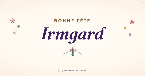 Image « Bonne fête Irmgard » au format large