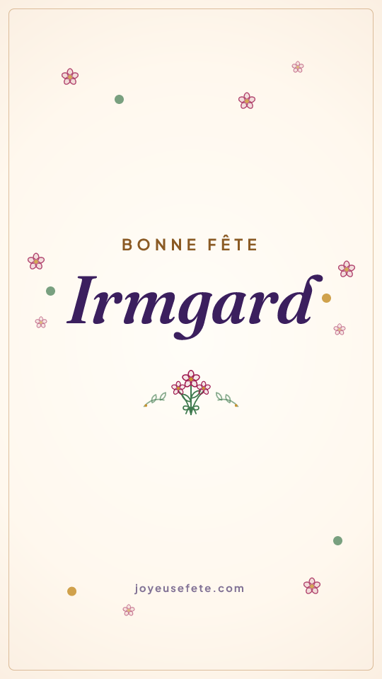 Image « Bonne fête Irmgard » au format story