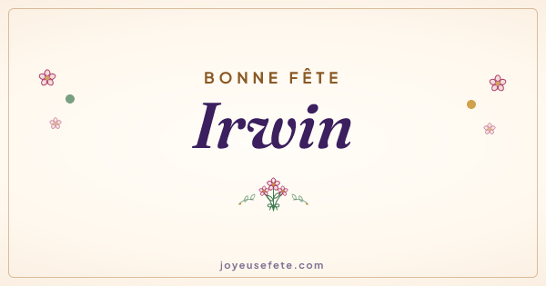 Image « Bonne fête Irwin » au format large