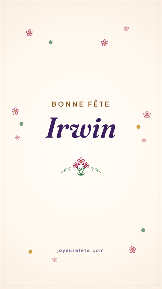 Image « Bonne fête Irwin » au format story