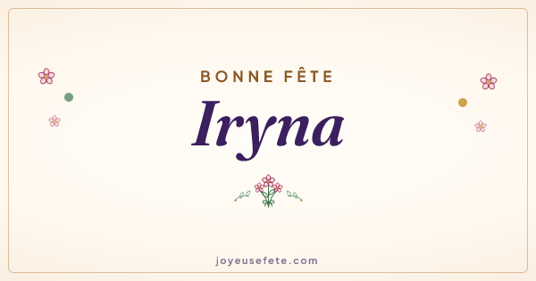 Image « Bonne fête Iryna » au format large