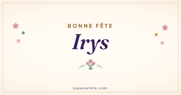 Image « Bonne fête Irys » au format large