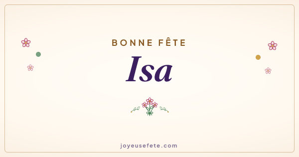 Image « Bonne fête Isa » au format large