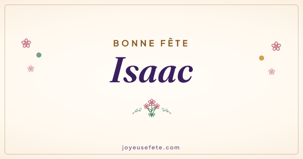 Image « Bonne fête Isaac » au format large