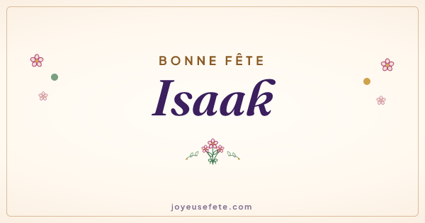 Image « Bonne fête Isaak » au format large