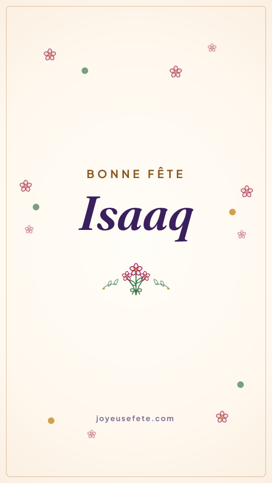Image « Bonne fête Isaaq » au format story