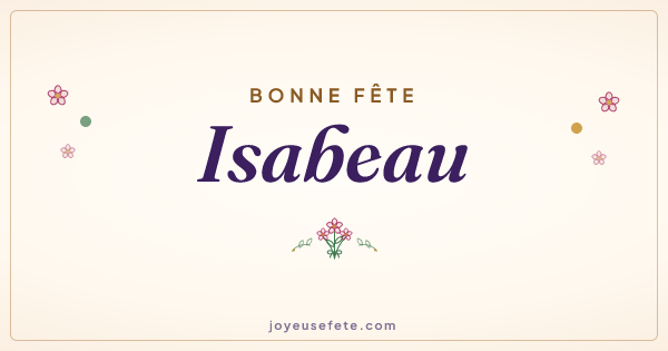Image « Bonne fête Isabeau » au format large