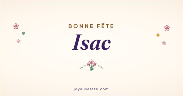 Image « Bonne fête Isac » au format large