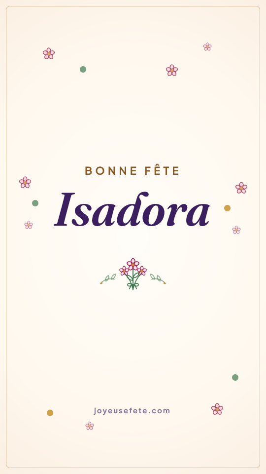 Image « Bonne fête Isadora » au format story