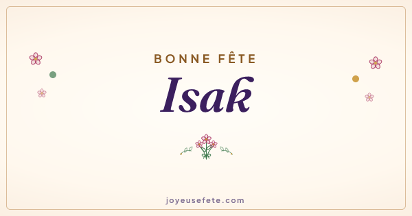 Image « Bonne fête Isak » au format large