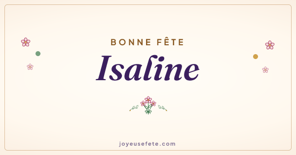 Image « Bonne fête Isaline » au format large