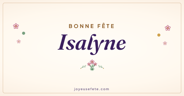 Image « Bonne fête Isalyne » au format large