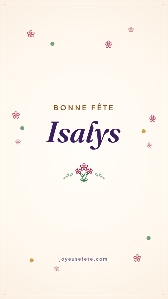 Image « Bonne fête Isalys » au format story