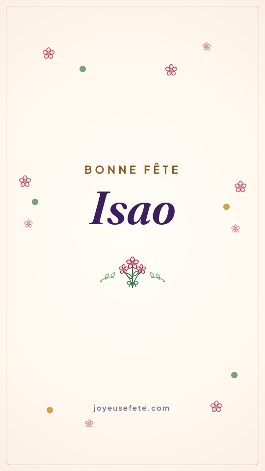 Image « Bonne fête Isao » au format story
