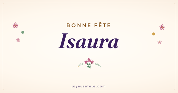 Image « Bonne fête Isaura » au format large