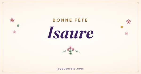 Image « Bonne fête Isaure » au format large