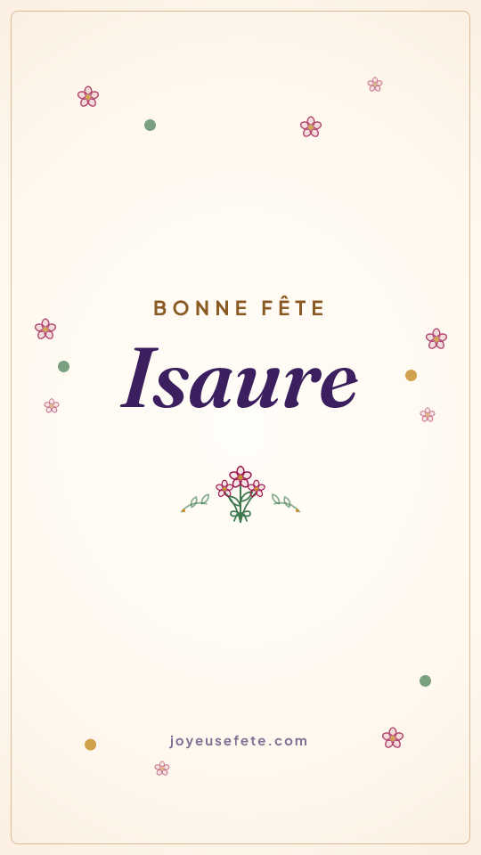 Image « Bonne fête Isaure » au format story
