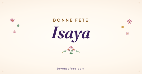 Image « Bonne fête Isaya » au format large
