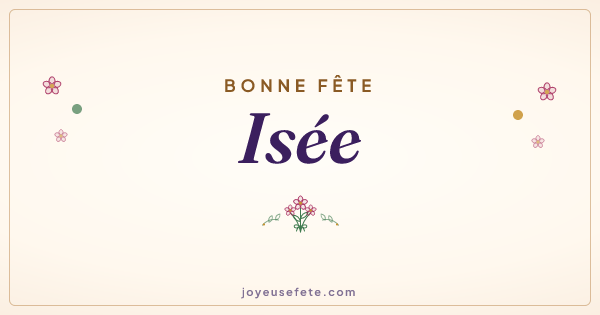 Image « Bonne fête Isée » au format large