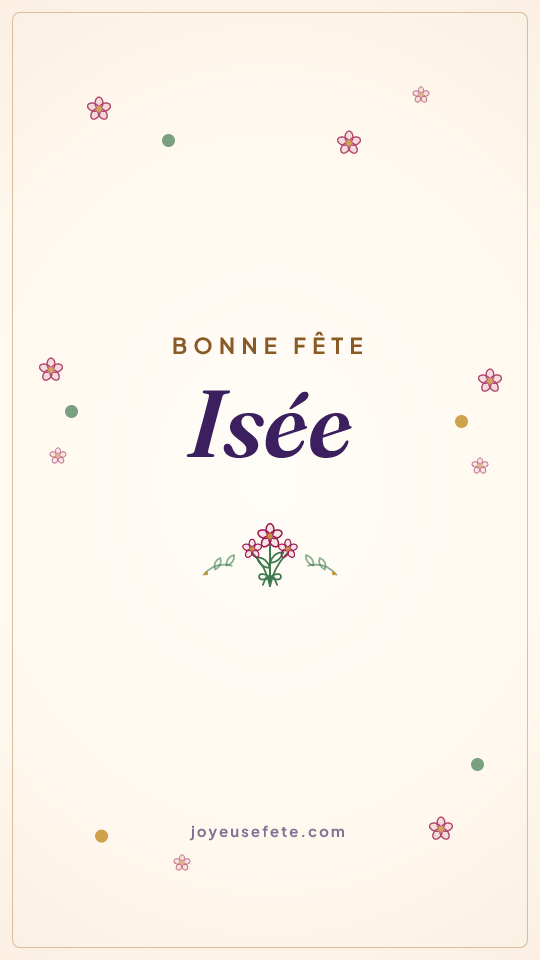 Image « Bonne fête Isée » au format story