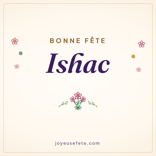 Image carrée « Bonne fête Ishac » pour WhatsApp