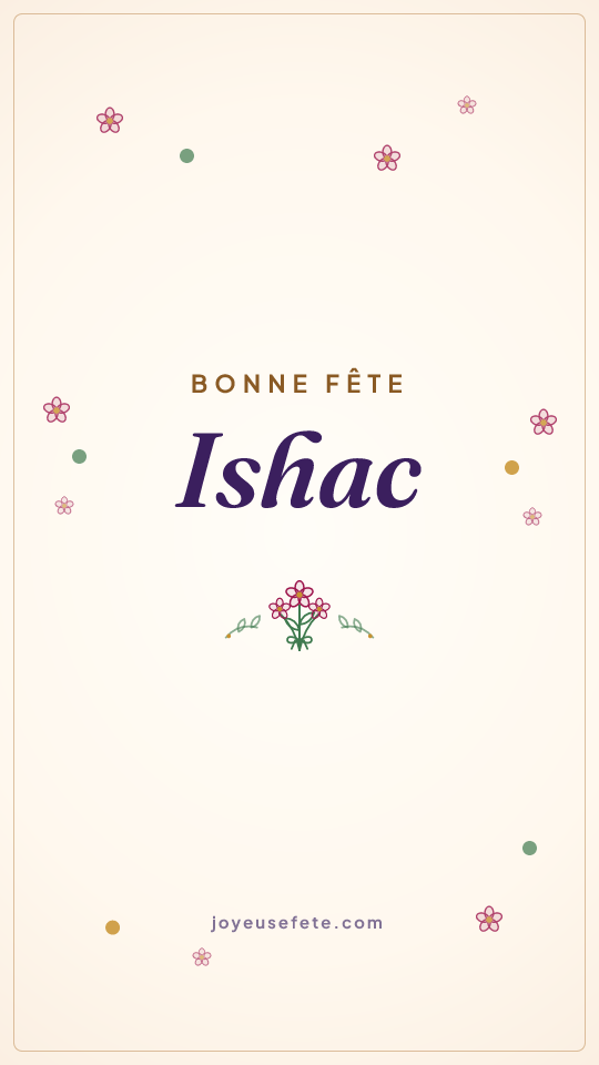 Image « Bonne fête Ishac » au format story