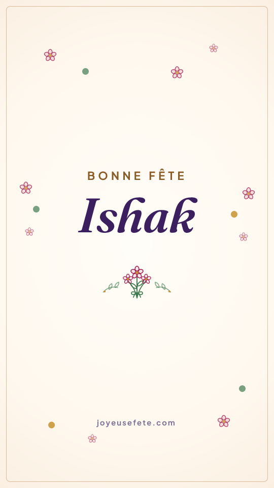 Image « Bonne fête Ishak » au format story